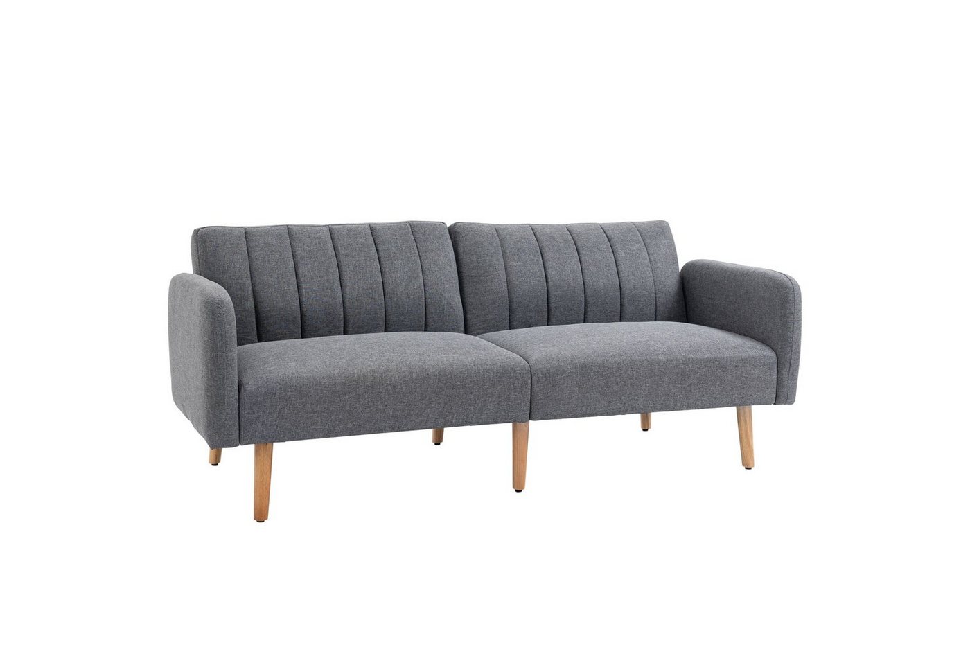 HOMCOM Schlafsofa 2-Sitzer Stoffsofa Bettsofa mit Schlaffunktion Sofagarnitur, Sofa 1 Teile, leinenartiges Polyester Gummiholz Grau 173 x 75 x 73 cm HOMCOM Schlafsofa 2-Sitzer Stoffsofa Bettsofa mit Schlaffunktion Sofagarnitur, Sofa 1 Teile, leinenartiges Polyester Gummiholz Grau 173 x 75 x 73 cm von HOMCOM