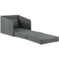 Schlafsofa Sofabett Einzelsofa Waschbarer Bezug 2 Seitentaschen Metall von HOMCOM