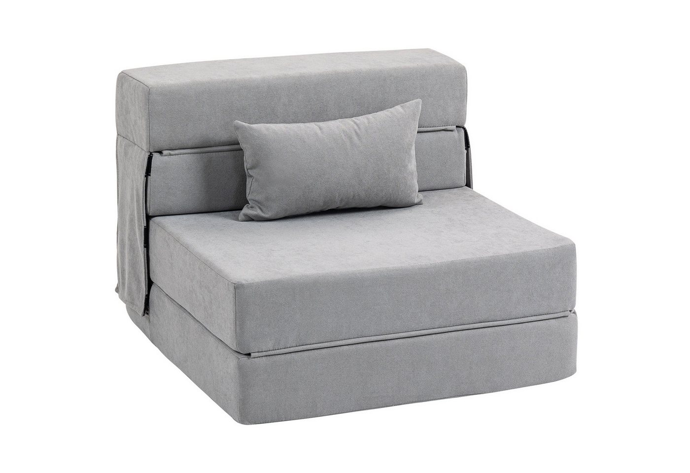 HOMCOM Schlafsofa klappbares Schlafsofa mit Bettfunktion, Lendenkissen, Sofa 1 Teile, Schlafsessel mit Bettfunktion HOMCOM Schlafsofa klappbares Schlafsofa mit Bettfunktion, Lendenkissen, Sofa 1 Teile, Schlafsessel mit Bettfunktion von HOMCOM