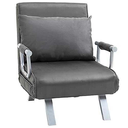 HOMCOM Schlafsofa Schlafcouch mit Verstellbarer Rückenlehne, Wurfkissen, Sofa mit Schlaffunktion, Samtoptik, Armlehne, Couch für Wohnzimmer, Schlafzimmer, Grau HOMCOM Schlafsofa Schlafcouch mit Verstellbarer Rückenlehne, Wurfkissen, Sofa mit Schlaffunktion, Samtoptik, Armlehne, Couch für Wohnzimmer, Schlafzimmer, Grau von HOMCOM