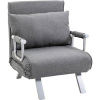 HOMCOM Schlafsofa mit Armlehne 65x69x80cm 3-in-1 Schlafsessel, Gästebett, Chaiselongue, leinenartiges Polyester, Grau Aosom HOMCOM Schlafsofa mit Armlehne 65x69x80cm 3-in-1 Schlafsessel, Gästebett, Chaiselongue, leinenartiges Polyester, Grau Aosom von HOMCOM
