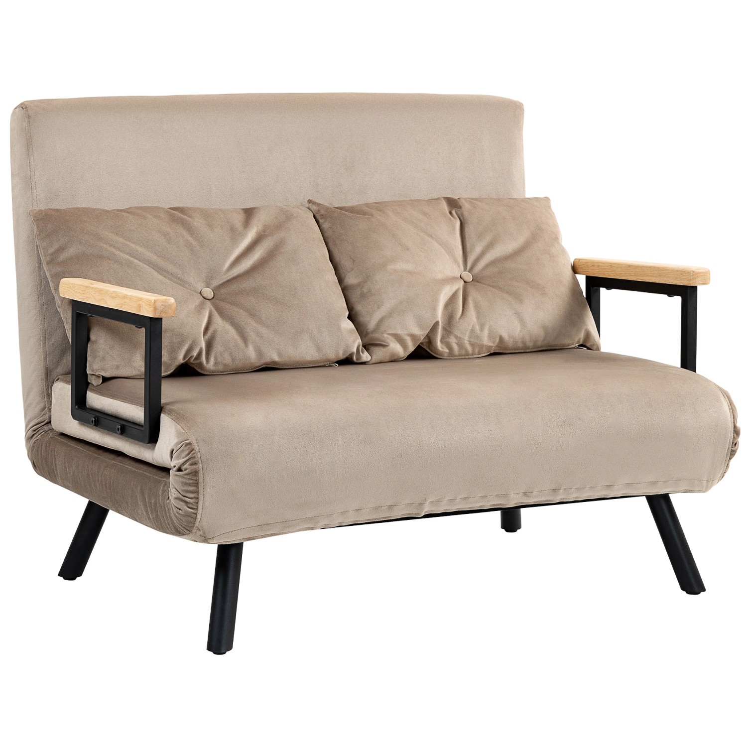 HOMCOM Schlafsofa mit Bettfunktion Rückenkissen 102 x 73 x 81 cm HOMCOM Schlafsofa mit Bettfunktion Rückenkissen 102 x 73 x 81 cm von HOMCOM
