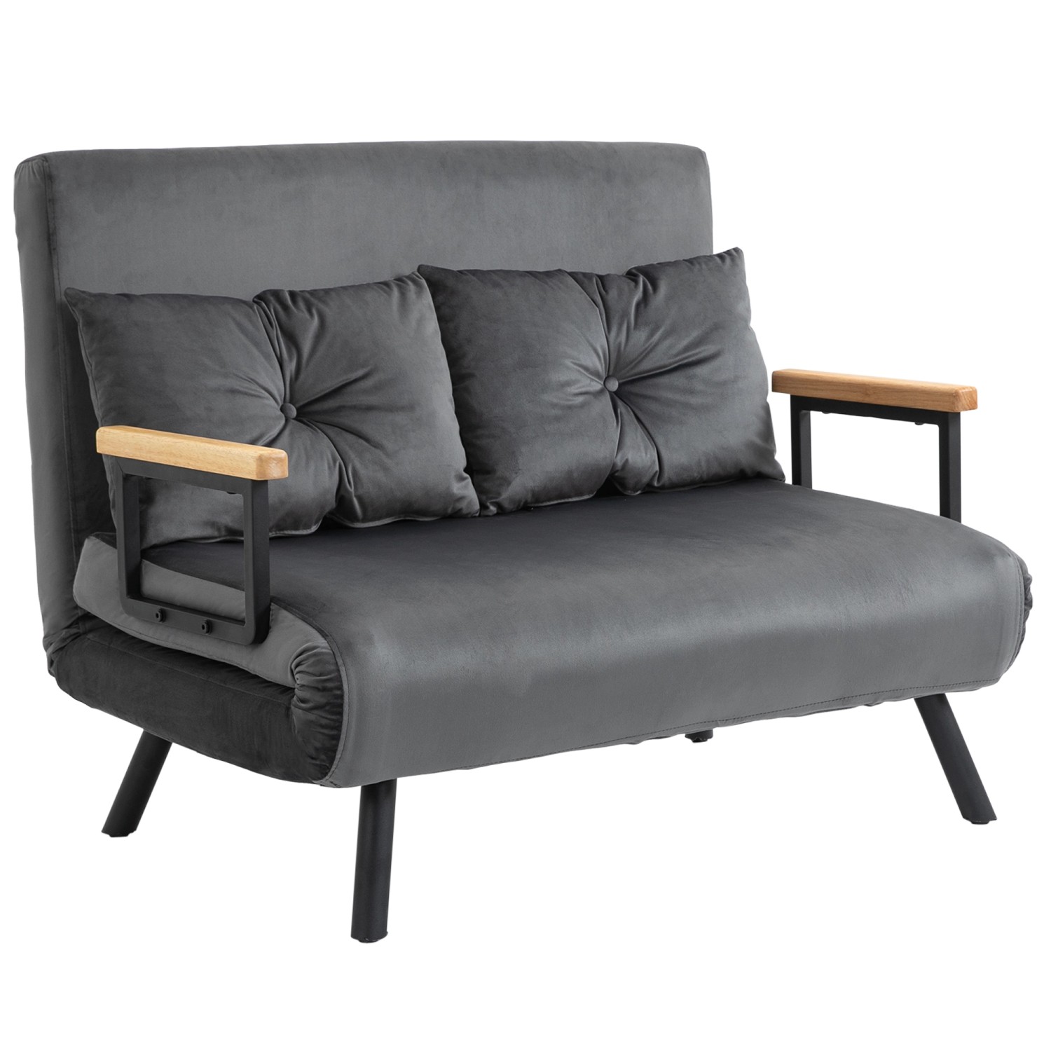 HOMCOM Schlafsofa mit Bettfunktion Rückenkissen 102B x 73T x 81H cm HOMCOM Schlafsofa mit Bettfunktion Rückenkissen 102B x 73T x 81H cm von HOMCOM