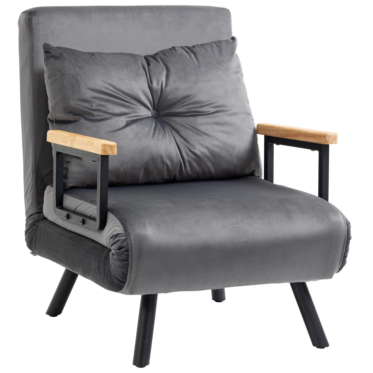 HOMCOM Schlafsofa mit Bettfunktion Rückenkissen 63 x 73 x 81 cm HOMCOM Schlafsofa mit Bettfunktion Rückenkissen 63 x 73 x 81 cm von HOMCOM