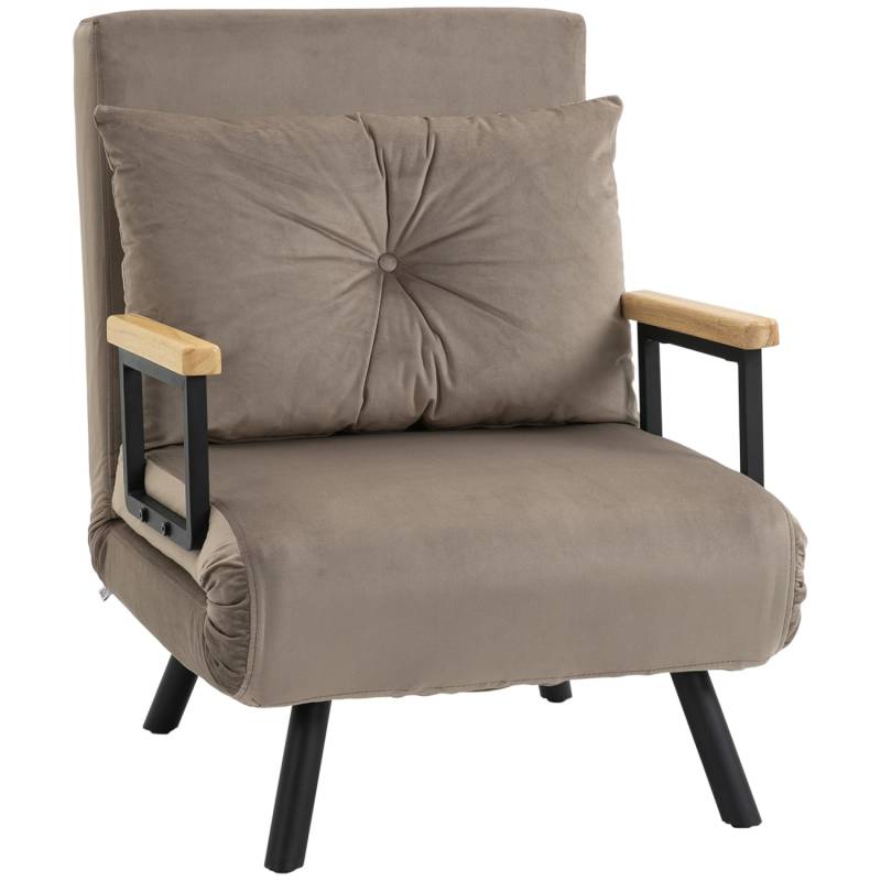 HOMCOM Schlafsofa mit Bettfunktion Verstellbar  63 x 73 x 81 cm von HOMCOM