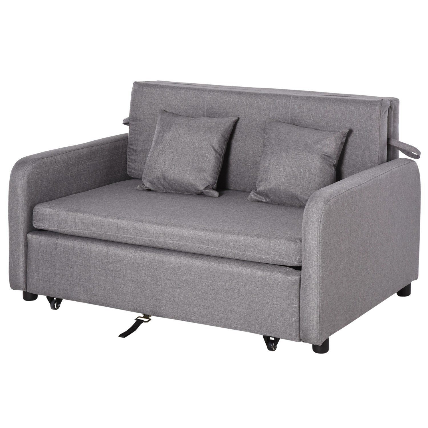 HOMCOM Schlafsofa mit Stauraum Leinen Metall Grau 136L x 92B x 84H cm HOMCOM Schlafsofa mit Stauraum Leinen Metall Grau 136L x 92B x 84H cm von HOMCOM