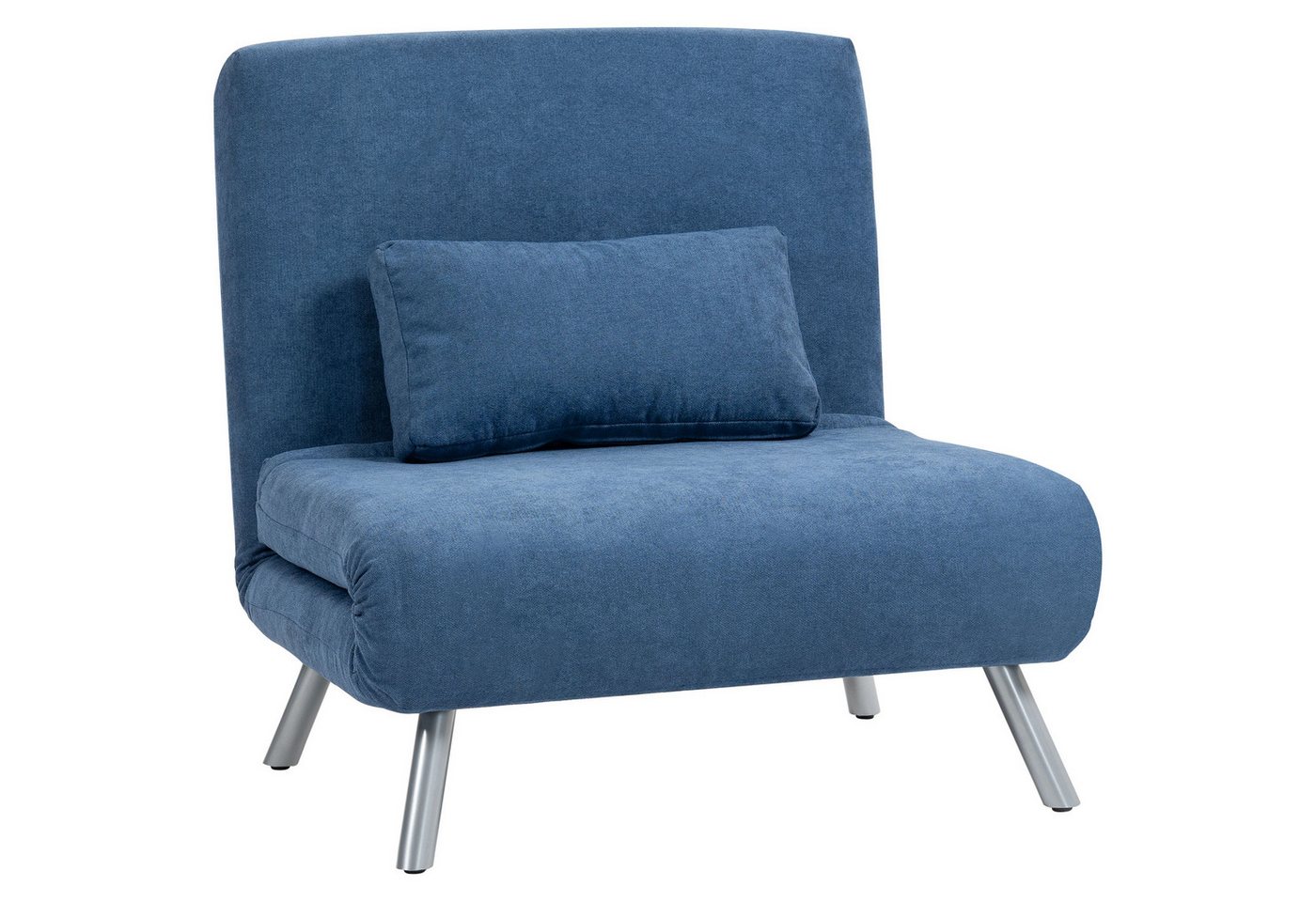 HOMCOM Schlafsofa mit verstellbarer Rückenlehne, abnehmbar Kissen, Samtoptik, 2-in-1 Schlafsessel 1 Teile, bis 120 kg, für Wohnzimmer, Schlafzimmer Blau HOMCOM Schlafsofa mit verstellbarer Rückenlehne, abnehmbar Kissen, Samtoptik, 2-in-1 Schlafsessel 1 Teile, bis 120 kg, für Wohnzimmer, Schlafzimmer Blau von HOMCOM