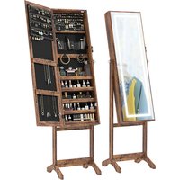 HOMCOM Schmuckschrank LED mit Standspiegel Schmuckaufbewahrung mit Touchscreen-Beleuchtung Braun Aosom HOMCOM Schmuckschrank LED mit Standspiegel Schmuckaufbewahrung mit Touchscreen-Beleuchtung Braun Aosom von HOMCOM