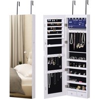 HOMCOM Schmuckschrank Spiegelschrank Wandschrank mit LED Wand-/Türmontage MDF Weiß 37 x 120 x 10 cm Aosom HOMCOM Schmuckschrank Spiegelschrank Wandschrank mit LED Wand-/Türmontage MDF Weiß 37 x 120 x 10 cm Aosom von HOMCOM