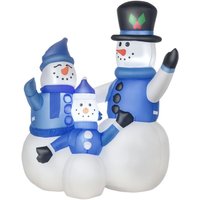 HOMCOM Aufblasbarer Schneemann Familie 120cm Aufblasbare Weihnachtsdeko mit LED Beleuchtung Gebläse IP44 Wetterfest Deko Aufblasbar Weihnachtsfigur HOMCOM Aufblasbarer Schneemann Familie 120cm Aufblasbare Weihnachtsdeko mit LED Beleuchtung Gebläse IP44 Wetterfest Deko Aufblasbar Weihnachtsfigur von HOMCOM