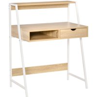 HOMCOM Schreibtisch Bücherregal Computertisch Bürotisch mit Schublade und Regal großer Stauraum E1-Spanplatte Metallrahmen Natur 80 x 50 x 100 cm Aosom HOMCOM Schreibtisch Bücherregal Computertisch Bürotisch mit Schublade und Regal großer Stauraum E1-Spanplatte Metallrahmen Natur 80 x 50 x 100 cm Aosom von HOMCOM