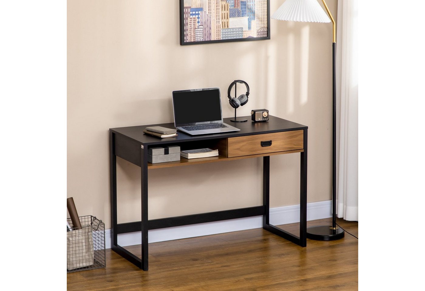 HOMCOM Schreibtisch Computertisch (im Industrie-Design, 1-St., Arbeitstisch), BxLxH: 50x10x76 cm von HOMCOM