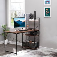 HOMCOM Schreibtisch Computertisch Arbeitstisch Bürotisch mit Regal Schwarz 120x64x121cm Aosom HOMCOM Schreibtisch Computertisch Arbeitstisch Bürotisch mit Regal Schwarz 120x64x121cm Aosom von HOMCOM
