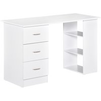 HOMCOM Schreibtisch Computertisch Bürotisch Arbeitstisch Regal mit 3 Schubladen Regale Weiß 120 x 49 x 72 cm Aosom HOMCOM Schreibtisch Computertisch Bürotisch Arbeitstisch Regal mit 3 Schubladen Regale Weiß 120 x 49 x 72 cm Aosom von HOMCOM