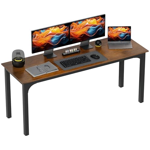 HOMCOM Schreibtisch Computertisch Bürotisch mit Industrie-Design, Stahlgestell für Arbeitszimmer Schlafzimmer Home Office, 100 x 54 x 75 cm Rustikal Braun HOMCOM Schreibtisch Computertisch Bürotisch mit Industrie-Design, Stahlgestell für Arbeitszimmer Schlafzimmer Home Office, 100 x 54 x 75 cm Rustikal Braun von HOMCOM