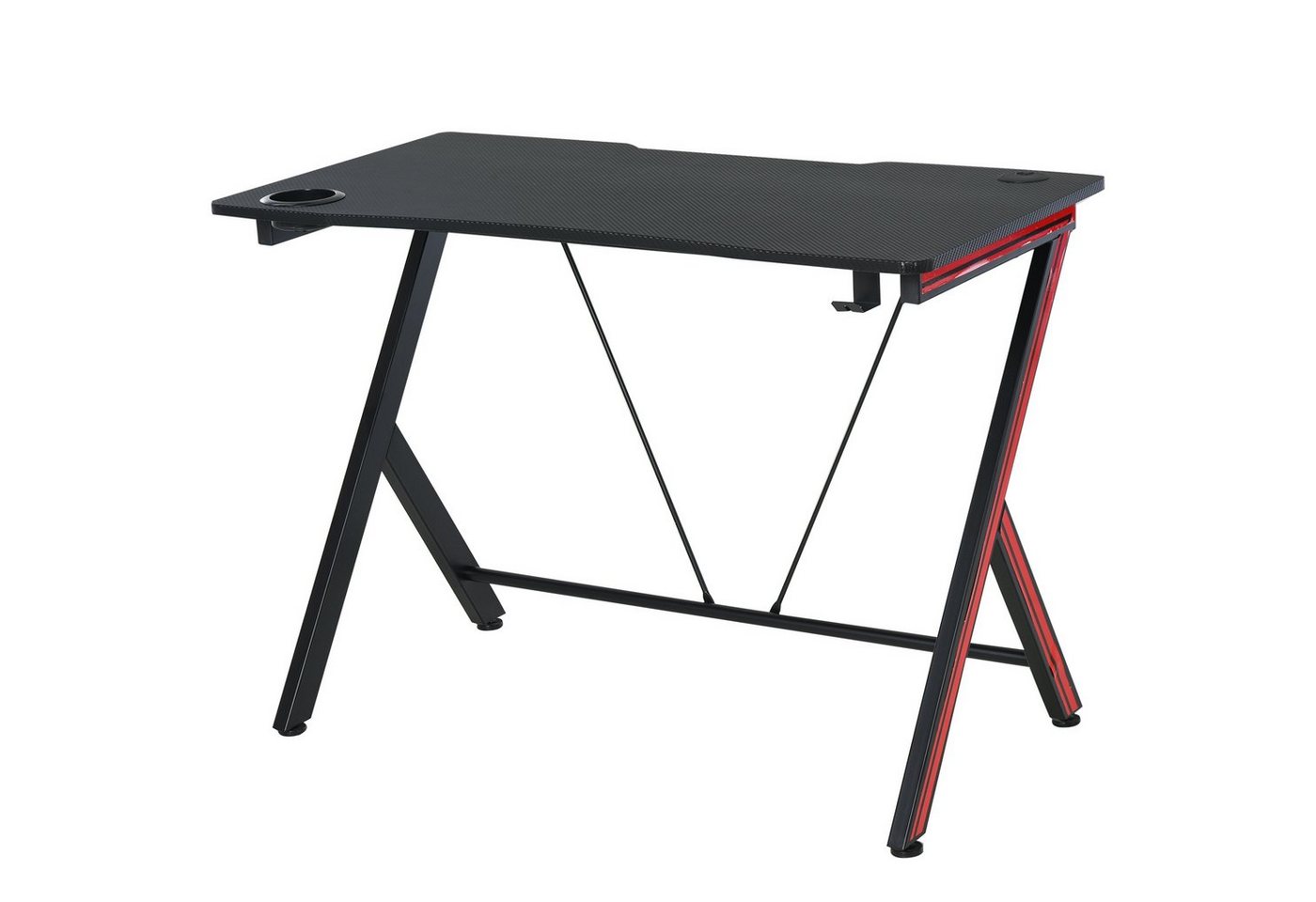 HOMCOM Schreibtisch Gamingtisch mit Headset-Haken und Getränkehalter HOMCOM Schreibtisch Gamingtisch mit Headset-Haken und Getränkehalter von HOMCOM