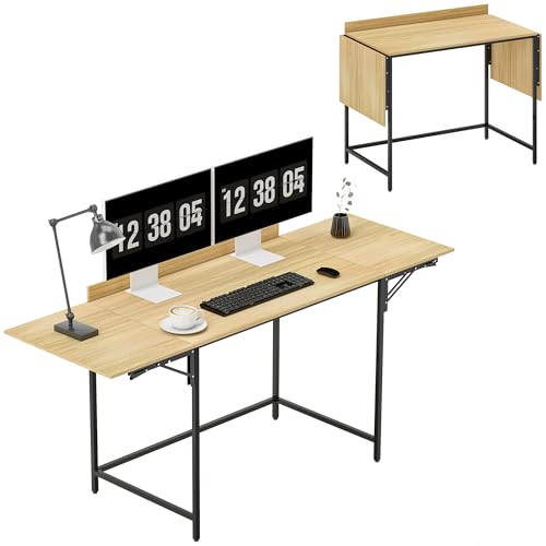 HOMCOM Schreibtisch Klappbar Computertisch Bürotisch mit Modern-Design, Metallgestell für Arbeitszimmer Schlafzimmer Home Office, 100/135/170 x 58 x 78 cm Eiche HOMCOM Schreibtisch Klappbar Computertisch Bürotisch mit Modern-Design, Metallgestell für Arbeitszimmer Schlafzimmer Home Office, 100/135/170 x 58 x 78 cm Eiche von HOMCOM