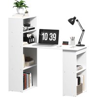 HOMCOM Schreibtisch Küchentisch mit Regal Computertisch Arbeitstisch Laptoptisch Büroregal Weiß 120 x 55 x 120 cm HOMCOM Schreibtisch Küchentisch mit Regal Computertisch Arbeitstisch Laptoptisch Büroregal Weiß 120 x 55 x 120 cm von HOMCOM