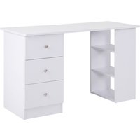 HOMCOM Schreibtisch Multimediabüro mit 3 Schubladen 2 Regalen 120L x 49B x 72H cm Weiß Aosom HOMCOM Schreibtisch Multimediabüro mit 3 Schubladen 2 Regalen 120L x 49B x 72H cm Weiß Aosom von HOMCOM