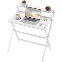 HOMCOM Schreibtisch klappbarer Computertisch 75,5 x 50 cm mit Ablagefach, Schreibtisch Bürotisch für Schlafzimmer, kleine Räume, Weiß   Aosom von HOMCOM