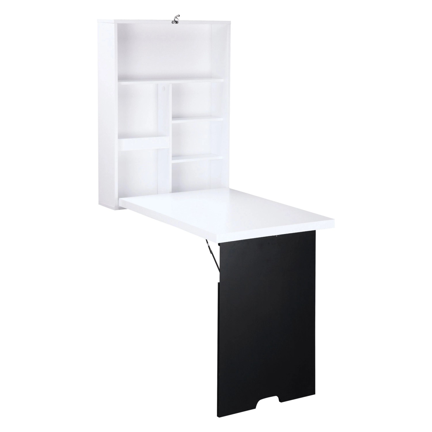 HOMCOM Schreibtisch mit Tafel 5 Fächern Klappbar Weiß Schwarz 60 x 94,5 x 147cm HOMCOM Schreibtisch mit Tafel 5 Fächern Klappbar Weiß Schwarz 60 x 94,5 x 147cm von HOMCOM