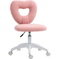 HOMCOM Schreibtischstuhl Bürostuhl Drehbar Homeoffice Stuhl mit Herzförmige Rückenlehne, ohne Armlehne Höhenverstellbarer Teddy-Fleece Schminktisch Stuhl für Arbeitszimmer, Rosa Aosom HOMCOM Schreibtischstuhl Bürostuhl Drehbar Homeoffice Stuhl mit Herzförmige Rückenlehne, ohne Armlehne Höhenverstellbarer Teddy-Fleece Schminktisch Stuhl für Arbeitszimmer, Rosa Aosom von HOMCOM