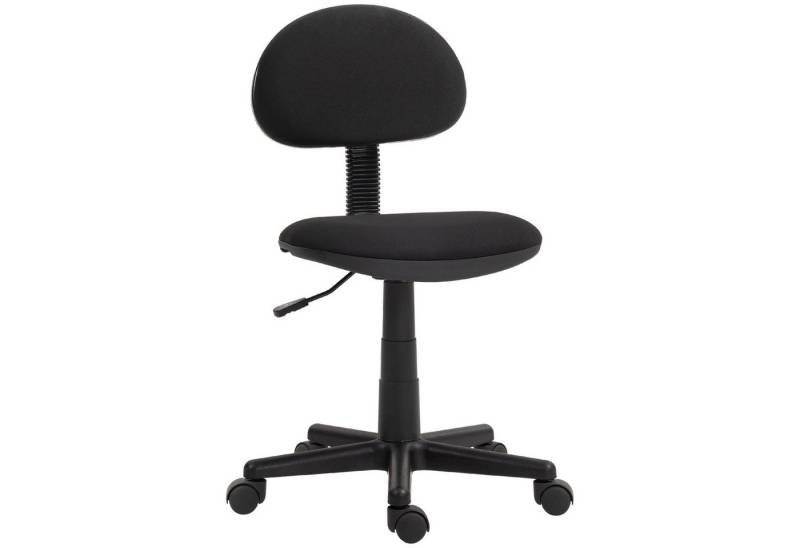 HOMCOM Schreibtischstuhl Bürostuhl mit Rollen (Höhenverstellbarer Drehstuhl, 1 St), 51 x 43 x 73-85 cm, Schwarz von HOMCOM