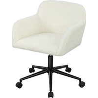 HOMCOM Schreibtischstuhl Homeoffice Stuhl mit Fleece-Optik höhenverstellbar Drehstuhl, Bürostuhl bis 120 kg belastbar für Schlafzimmer, Arbeitszimmer, Cremeweiß Aosom HOMCOM Schreibtischstuhl Homeoffice Stuhl mit Fleece-Optik höhenverstellbar Drehstuhl, Bürostuhl bis 120 kg belastbar für Schlafzimmer, Arbeitszimmer, Cremeweiß Aosom von HOMCOM