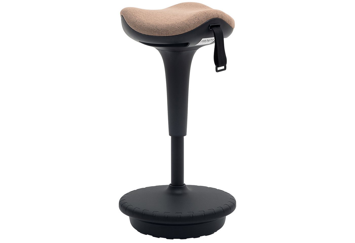 HOMCOM Schreibtischstuhl mit Schwenkfunktion, ergonomisch, höhenverstellbar 68,5-83,5 cm (Drehstuhl, 1 St), für Büro und Arbeitszimmer, Braun von HOMCOM