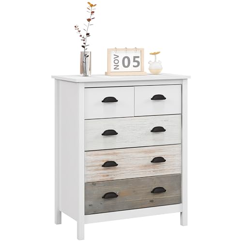 HOMCOM Kommode Aufbewahrungsschrank mit 5 Schubladen, Schubladenschrank mit Griff, Kippschutz, für Schlafzimmer, Wohnzimmer, Weiß, 70 x 38 x 85 cm HOMCOM Kommode Aufbewahrungsschrank mit 5 Schubladen, Schubladenschrank mit Griff, Kippschutz, für Schlafzimmer, Wohnzimmer, Weiß, 70 x 38 x 85 cm von HOMCOM