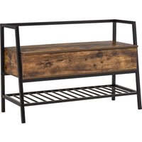 HOMCOM Schuhbank Sitzbank Sitztruhe 2 Ablagen Eingangsbereich Rustikales Braun+Schwarz 90x37x60cm Aosom HOMCOM Schuhbank Sitzbank Sitztruhe 2 Ablagen Eingangsbereich Rustikales Braun+Schwarz 90x37x60cm Aosom von HOMCOM