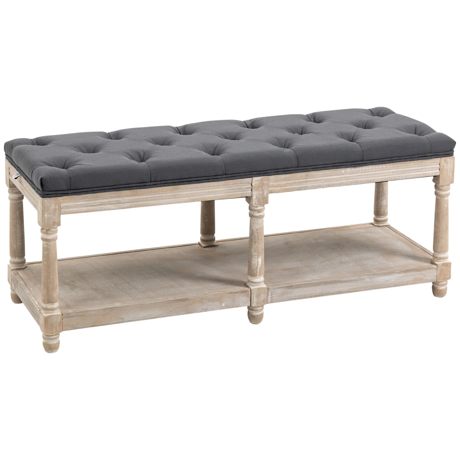 HOMCOM Schuhbank mit Sitzfläche Stauraum mit Holzbeine Grau 115 x 40 x 48 cm HOMCOM Schuhbank mit Sitzfläche Stauraum mit Holzbeine Grau 115 x 40 x 48 cm von HOMCOM