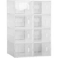 HOMCOM Schuhregal transparent Polypropylen B/H/L: ca. 35x25x19 cm HOMCOM Schuhregal transparent Polypropylen B/H/L: ca. 35x25x19 cm von HOMCOM