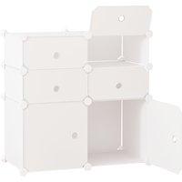 Schuhschrank Regal mit Aufbewahrungsboxen Kleiderschrank Weiß Grau Schuhschrank Regal mit Aufbewahrungsboxen Kleiderschrank Weiß Grau von HOMCOM