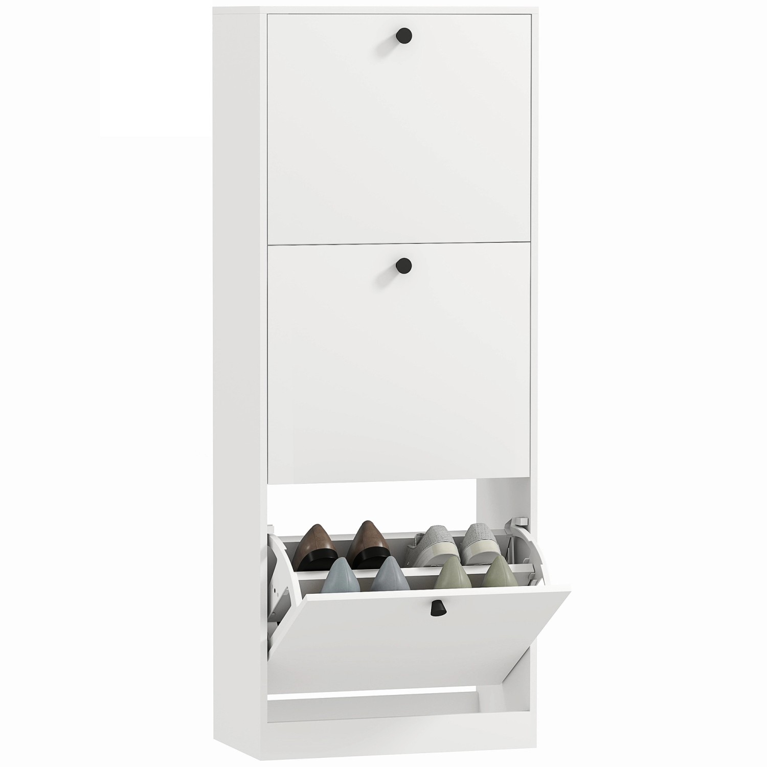 HOMCOM Schuhschrank Spanplatte 47L x 26B x 120H cm Weiß HOMCOM Schuhschrank Spanplatte 47L x 26B x 120H cm Weiß von HOMCOM