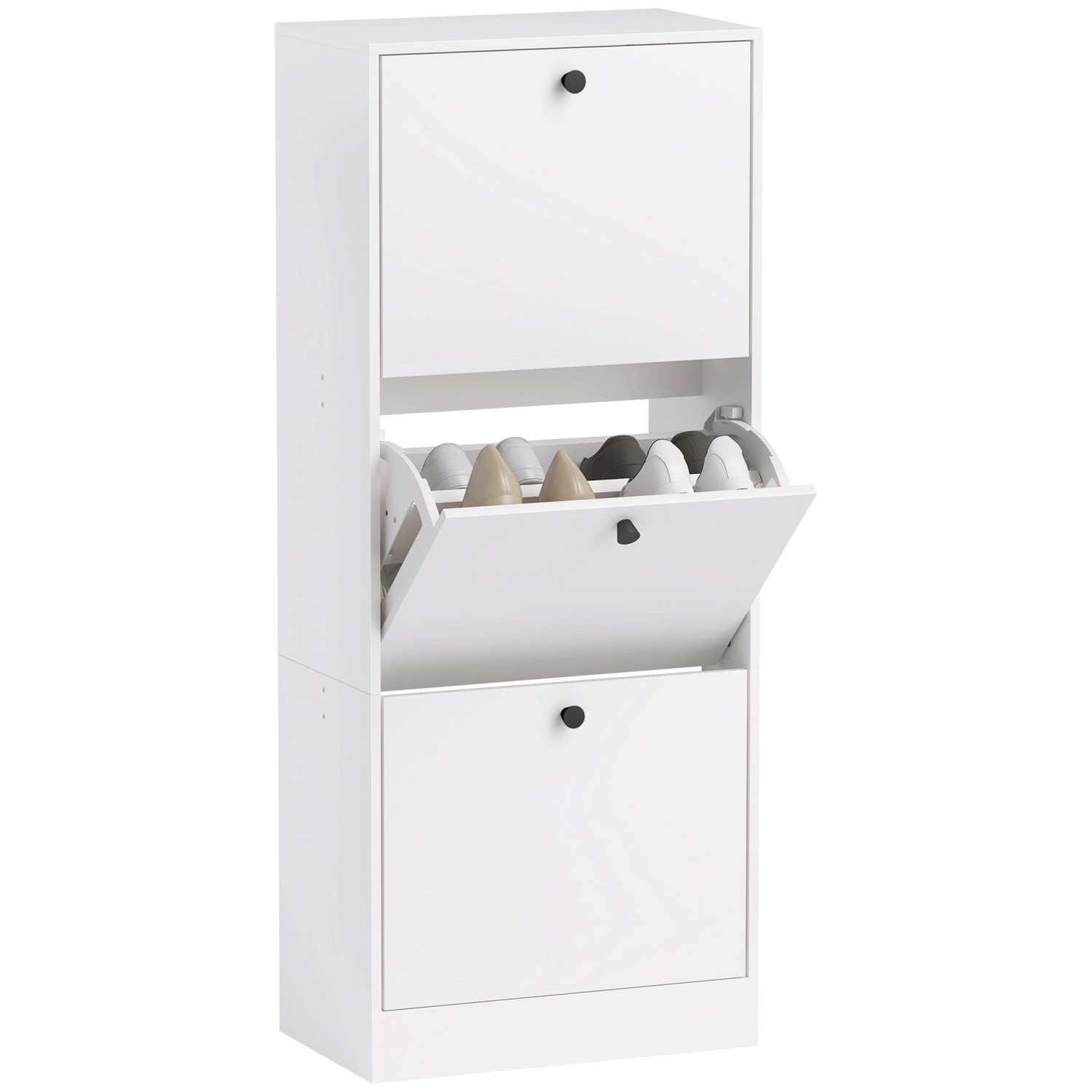 HOMCOM Schuhschrank Spanplatte 47L x 28B x 115H cm Weiß HOMCOM Schuhschrank Spanplatte 47L x 28B x 115H cm Weiß von HOMCOM