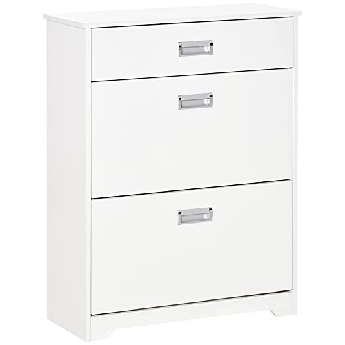 HOMCOM Schuhschrank mit 2 aufklappbaren Schubladen, verstellbares Regal + 1 Schublade + 1 Theke für bis zu 16 Paar, 70 x 29 x 92 x 92 cm, Weiß HOMCOM Schuhschrank mit 2 aufklappbaren Schubladen, verstellbares Regal + 1 Schublade + 1 Theke für bis zu 16 Paar, 70 x 29 x 92 x 92 cm, Weiß von HOMCOM