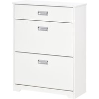 HOMCOM Schuhschrank mit 2 klappbaren Schubladen verstellbares Regal + 1 Schublade + 1 Theke bis zu 16 Paare 70B x 29T x 92H Weiß Aosom HOMCOM Schuhschrank mit 2 klappbaren Schubladen verstellbares Regal + 1 Schublade + 1 Theke bis zu 16 Paare 70B x 29T x 92H Weiß Aosom von HOMCOM