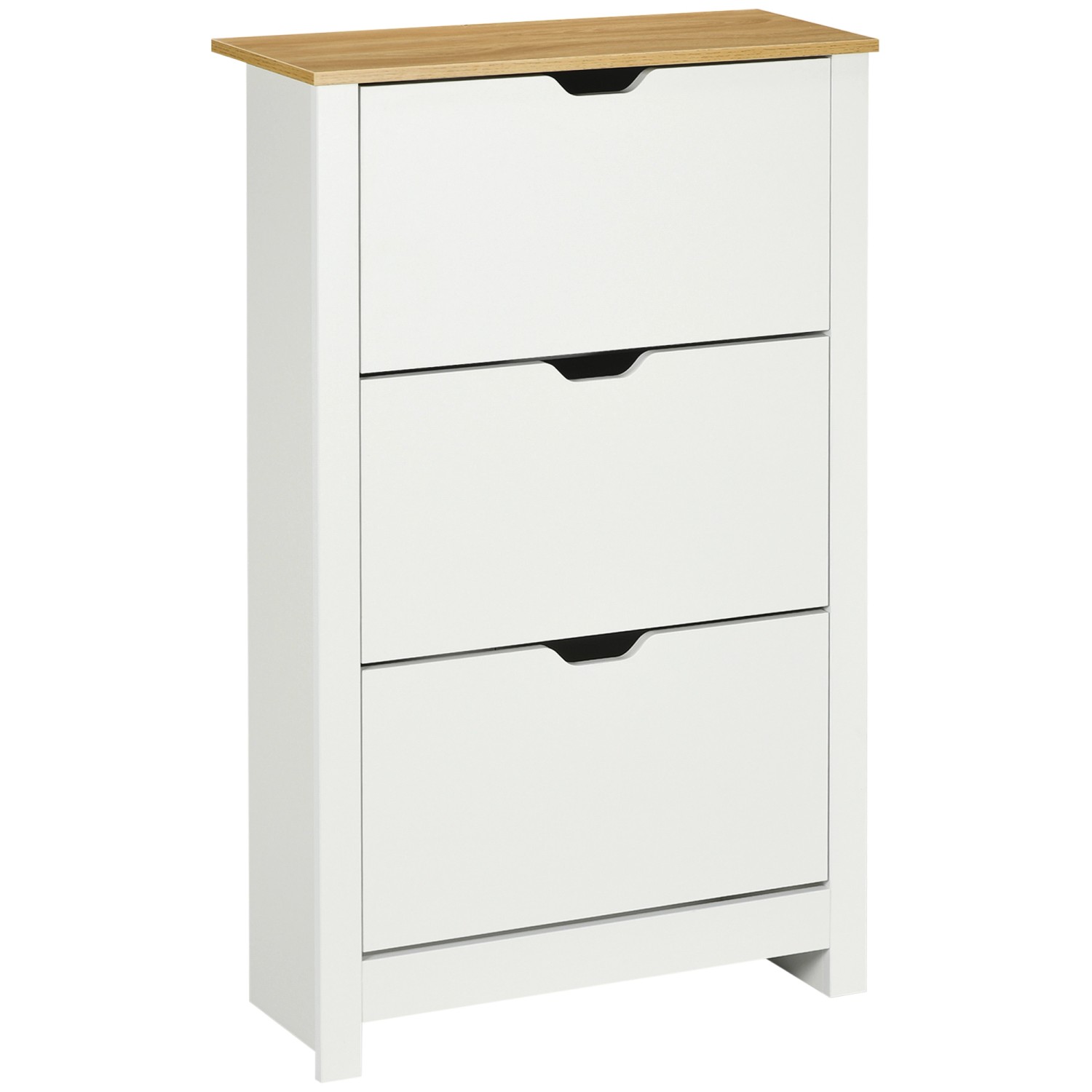 HOMCOM Schuhschrank mit 3 Klappen Spanplatte MDF Weiß 72L x 26B x 112H cm HOMCOM Schuhschrank mit 3 Klappen Spanplatte MDF Weiß 72L x 26B x 112H cm von HOMCOM