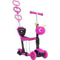 HOMCOM Scooter Tretroller Kinderroller höhenverstellbar mit Kickboard und Teleskoplenker in Rosa 62 x 25 x 72,5 cm für Spaß & Mobilität   Aosom.de von HOMCOM