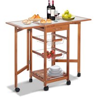 HOMCOM Servierwagen, honig, BxH: 37 x 75 cm - beige HOMCOM Servierwagen, honig, BxH: 37 x 75 cm - beige von HOMCOM