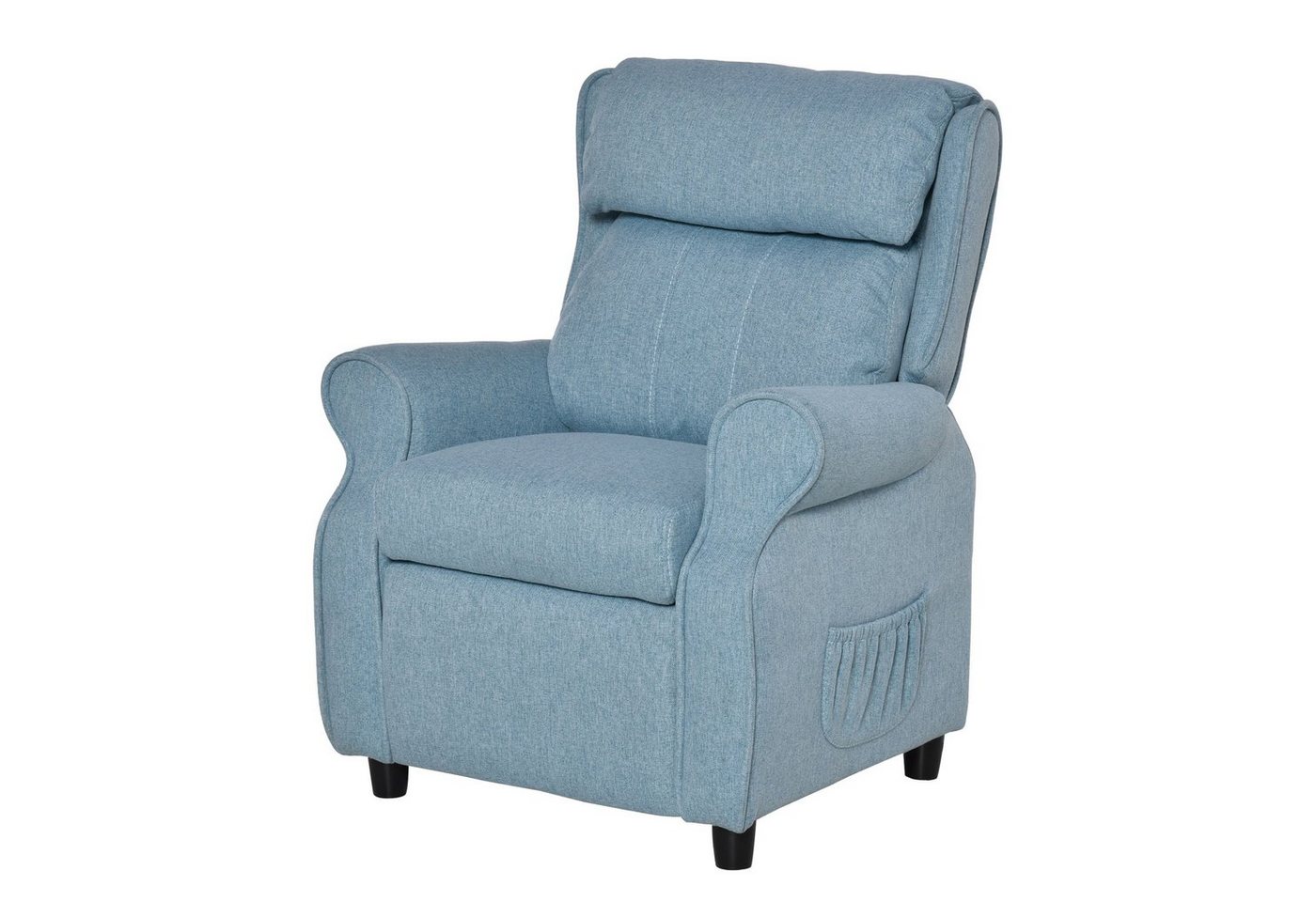 HOMCOM Sessel Kindersofa mit Fußstütze (Kindercouch, 1-St., Kindersessel), Blau 58 x 53 x 70 cm von HOMCOM