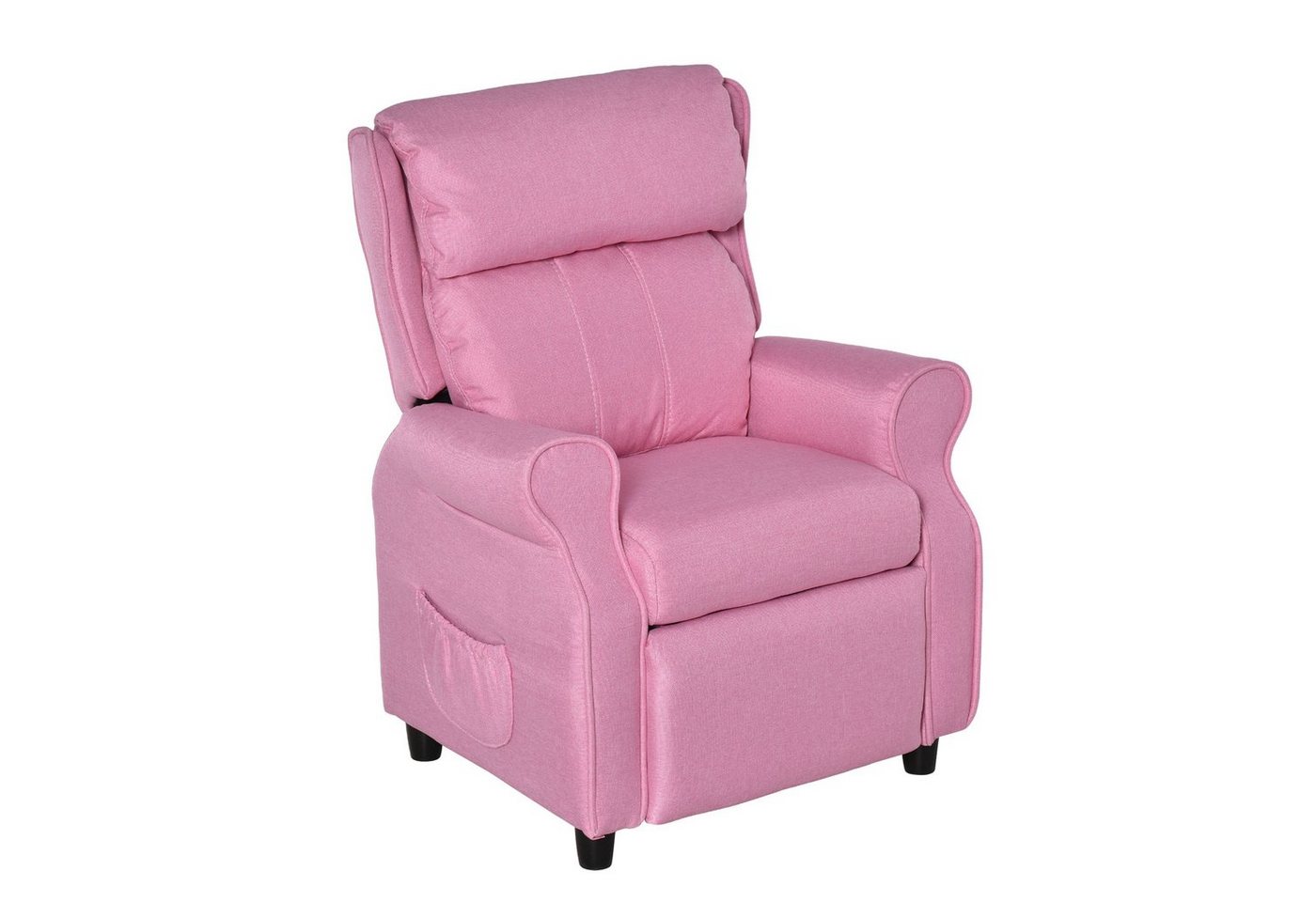 HOMCOM Sessel Kindercouch Kindersessel Stuhl Liegesofa verstellbar Rosa (Set, 1-St., Kindersofa), 58B x 53T x 70H cm von HOMCOM