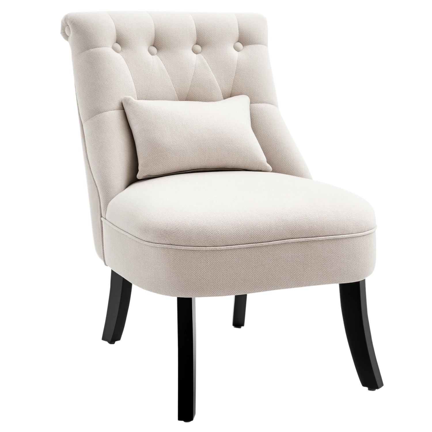 HOMCOM Sessel Leinen Schaumstoff Kautschukholz Cremeweiß B52,5 x T69 x H77 cm HOMCOM Sessel Leinen Schaumstoff Kautschukholz Cremeweiß B52,5 x T69 x H77 cm von HOMCOM