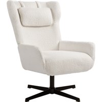 HOMCOM Sessel Wohnzimmer Ohrensessel Drehbar Loungesessel Relaxsessel mit Metallbeine Lesesessel mit Fleece-Optik, Polstersessel für Schlafzimmer Creme Aosom HOMCOM Sessel Wohnzimmer Ohrensessel Drehbar Loungesessel Relaxsessel mit Metallbeine Lesesessel mit Fleece-Optik, Polstersessel für Schlafzimmer Creme Aosom von HOMCOM