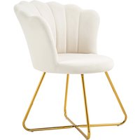 HOMCOM Sessel in Muschelform Frisierstuhl Samtsessel für Salon und Schlafzimmer 69 x 64 x 80 cm Creme Aosom HOMCOM Sessel in Muschelform Frisierstuhl Samtsessel für Salon und Schlafzimmer 69 x 64 x 80 cm Creme Aosom von HOMCOM