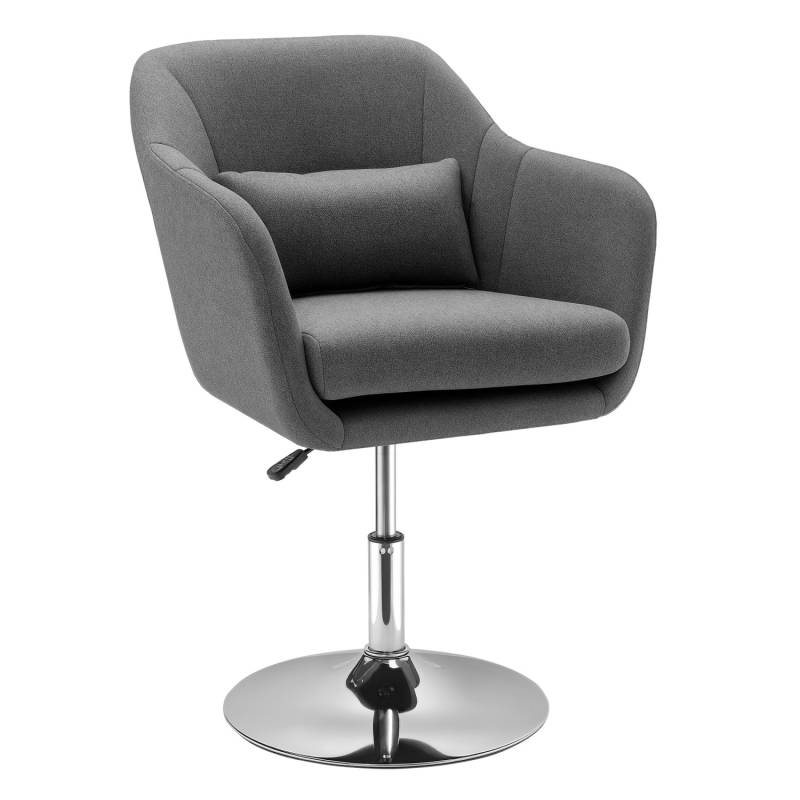 HOMCOM Sessel mit Armlehne Polyester Dunkelgrau 60B x 60T x 79-91H cm von HOMCOM