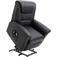 HOMCOM Sessel mit Aufstehhilfe, Verstellbarer Relaxsessel, Elektrischer Massagesessel mit Heizfunktion, Fernsehsessel mit Fernbedienung von HOMCOM