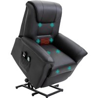 HOMCOM Relaxsessel mit Aufstehhilfe, elektrischer Massagesessel mit Heizfunktion, verstellbar, Fernsehsessel mit Fernbedienung   Aosom.de von HOMCOM