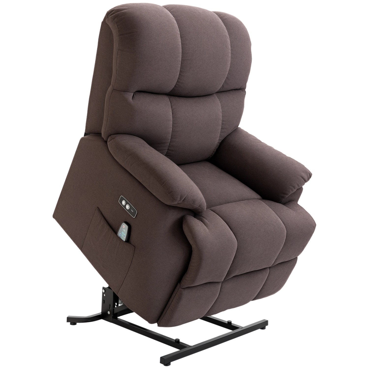 HOMCOM Sessel mit Aufstehhilfe Polyester Mehrschichtenplatte Stahl Braun HOMCOM Sessel mit Aufstehhilfe Polyester Mehrschichtenplatte Stahl Braun von HOMCOM